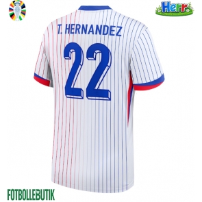 Frankrike Theo Hernandez #22 Bortatröja EM 2024 Kortärmad